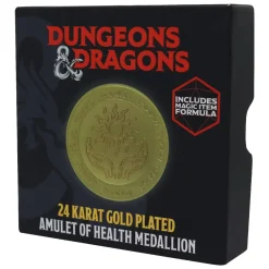 New Fanattik Dungeons & Dragons - 24k Gold Plated Amulet of Health - Medallion