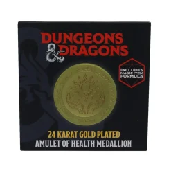New Fanattik Dungeons & Dragons - 24k Gold Plated Amulet of Health - Medallion