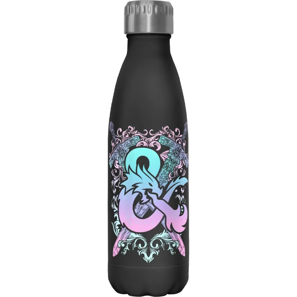 Discount Fifth Sun Dungeons and Dragons - Pastel Playable - Black 17 oz Stainless Steel Bottle