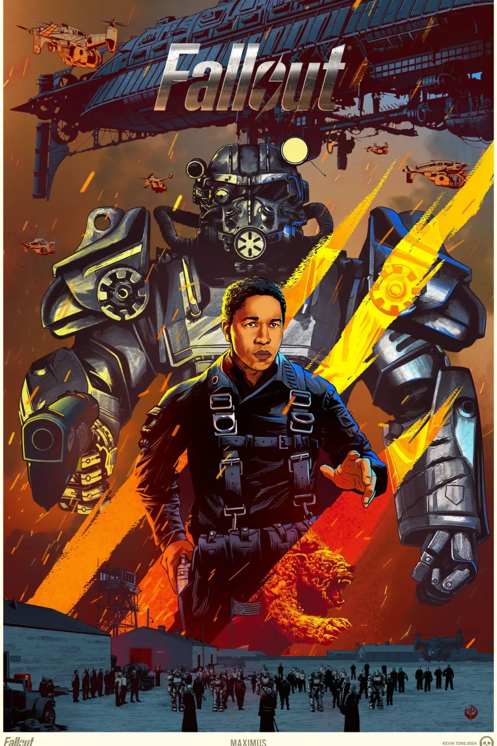 New IGN Store/One Touch Point Fallout - Maximus 16 x 24 Lithograph Poster by Kevin Tong