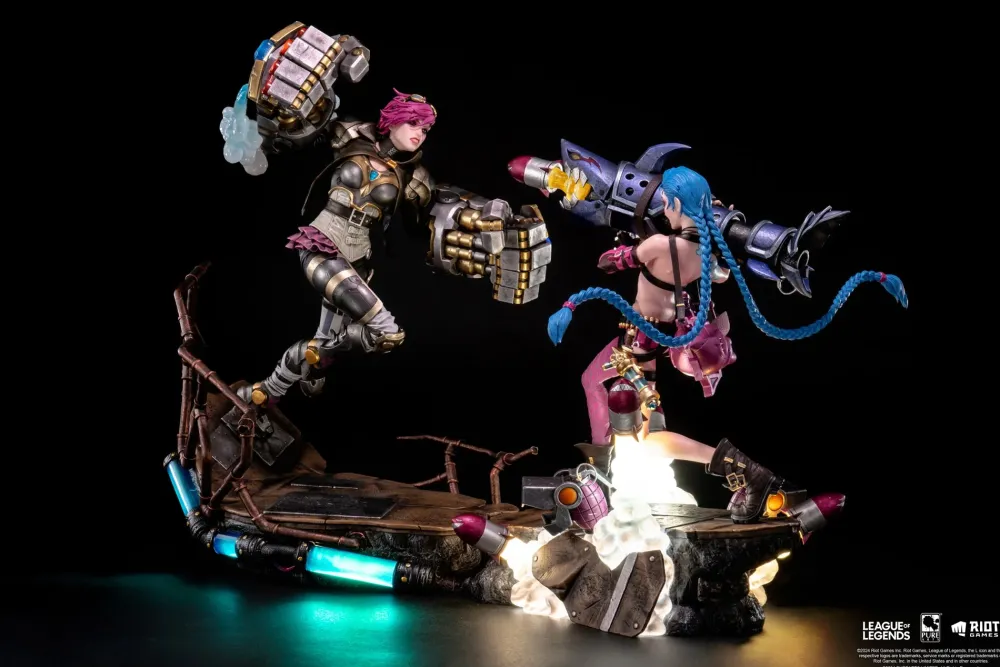 Online PureArts League of Legends - Jinx and Vi 1-6 Scale - Statue Bundle