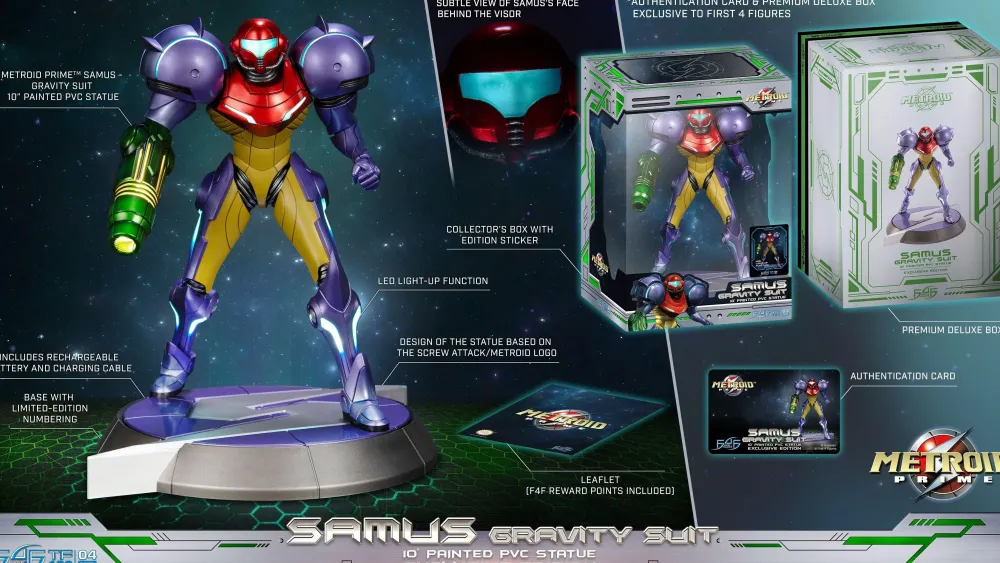 Clearance First 4 Figures Metroid Prime - Samus Gravity Suit PVC Exclusive Edition - Statue