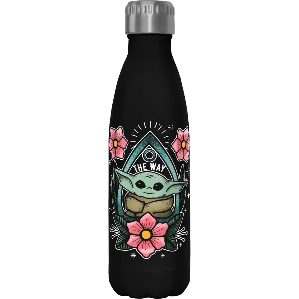 Hot Fifth Sun Star Wars - The Mandalorian Planchette Child - Black 17 oz Stainless Steel Bottle