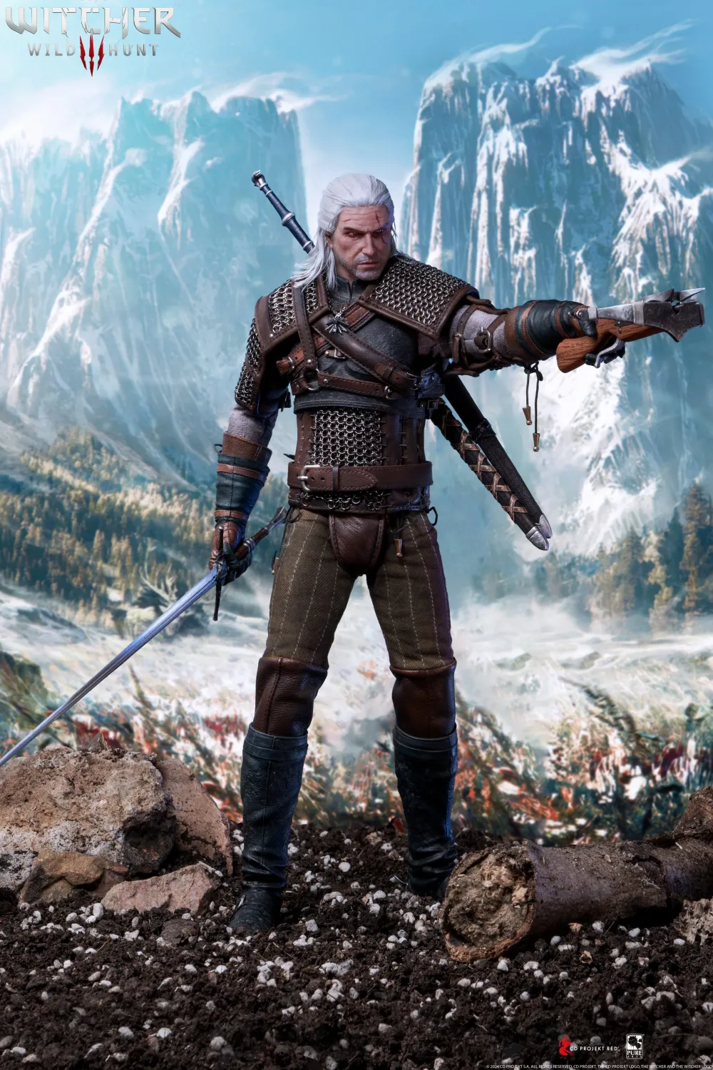 Online PureArts The Witcher 3 Wild Hunt - Geralt of Rivia 1-6 Scale - Action Figure