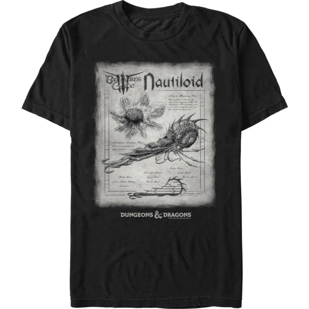 Clearance Fifth Sun Baldur's Gate 3 - Nautiloid Schematic - T-Shirt