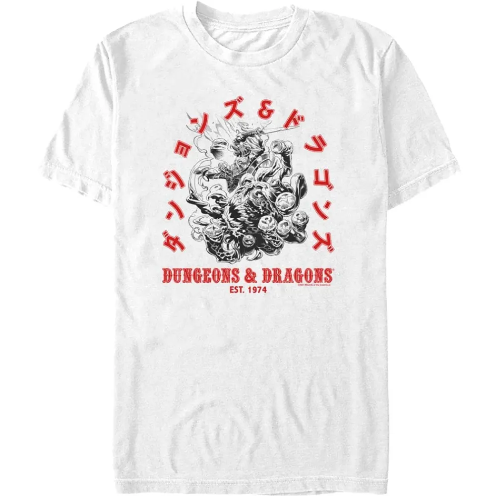 Clearance Fifth Sun Dungeons and Dragons - Katakana Beholder Fight - T-Shirt