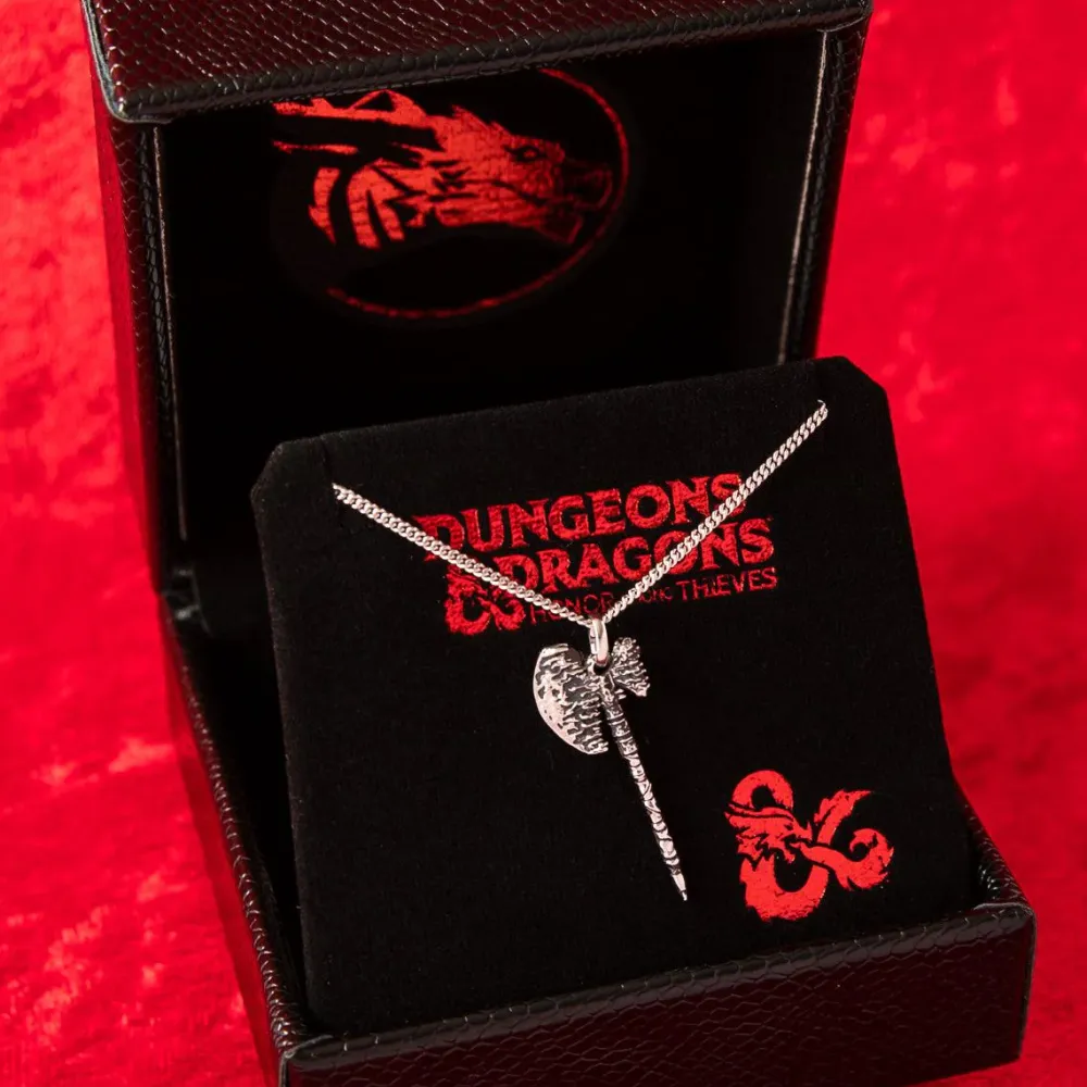 Fashion RockLove Jewelry Dungeons and Dragons X RockLove Holga Molten Axe Necklace