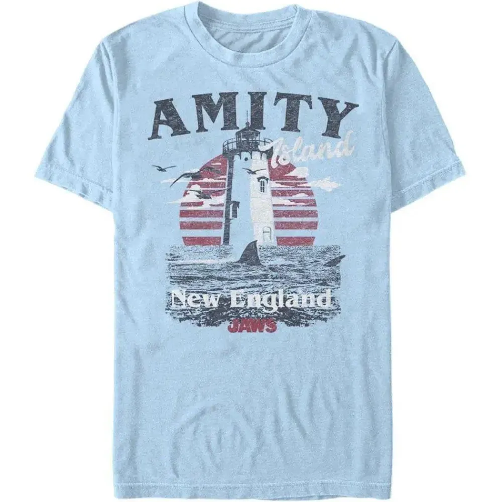 New Fifth Sun Jaws - Distressed Amity Island Tourist Shirt - T-Shirt