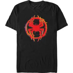 Discount Fifth Sun Spider-Man Across the Spider-Verse - Glitchy Spider Symbol - T-Shirt
