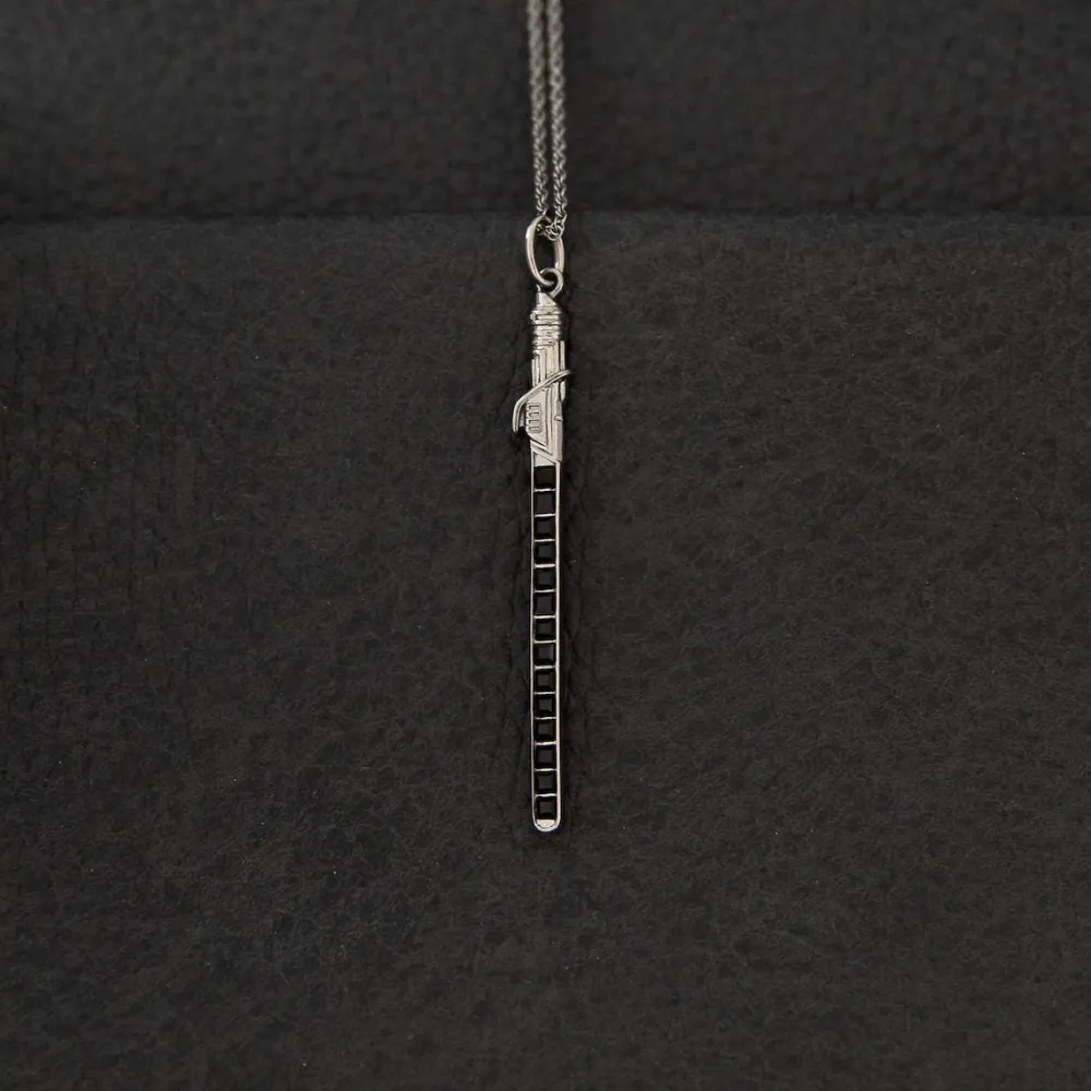 Discount RockLove Jewelry Star Wars X RockLove Darksaber Crystal Lightsaber Necklace