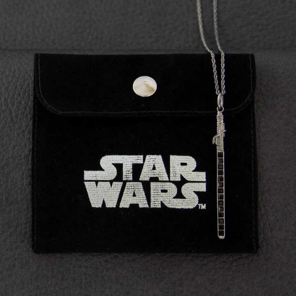 Discount RockLove Jewelry Star Wars X RockLove Darksaber Crystal Lightsaber Necklace