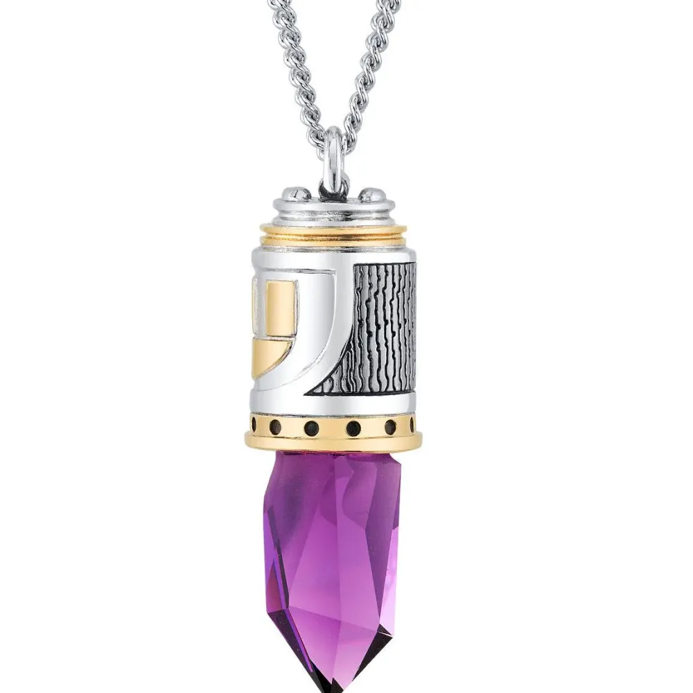 Clearance RockLove Jewelry Star Wars X RockLove Mace Windu Kyber Crystal Necklace