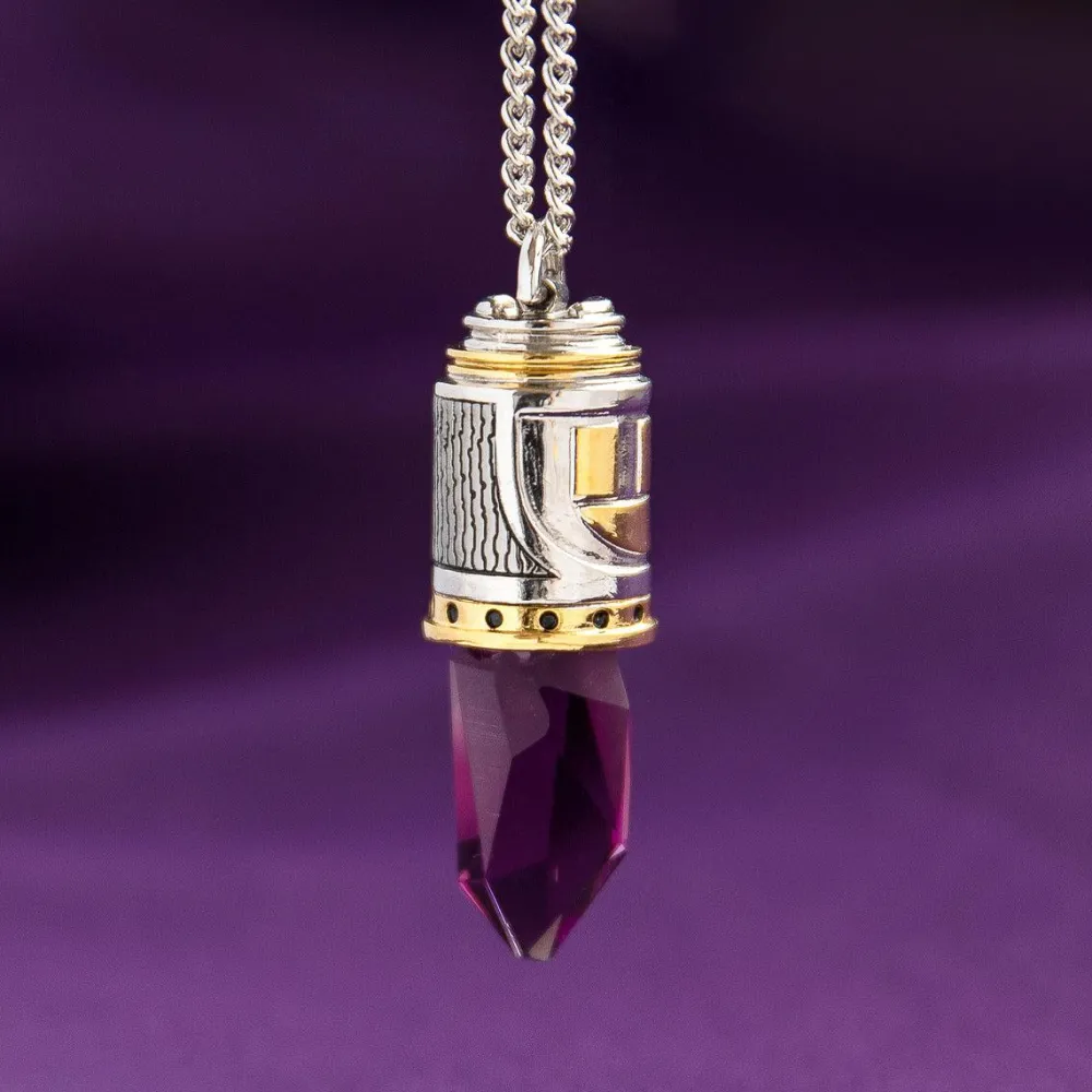 Clearance RockLove Jewelry Star Wars X RockLove Mace Windu Kyber Crystal Necklace