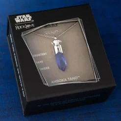 Outlet RockLove Jewelry Star Wars X RockLove Padawan Ahsoka Tano Blue Kyber Crystal Necklace