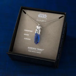Outlet RockLove Jewelry Star Wars X RockLove Padawan Ahsoka Tano Blue Kyber Crystal Necklace