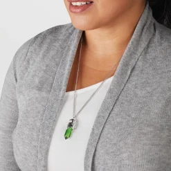 New RockLove Jewelry Star Wars X RockLove Padawan Ahsoka Tano Green Kyber Crystal Necklace