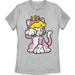 Online Fifth Sun Super Mario Bros. - Cat Peach Solo - T-Shirt