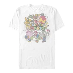 Fashion Fifth Sun Super Mario Bros. - Mario Bros. Color Collage Distressed - T-Shirt
