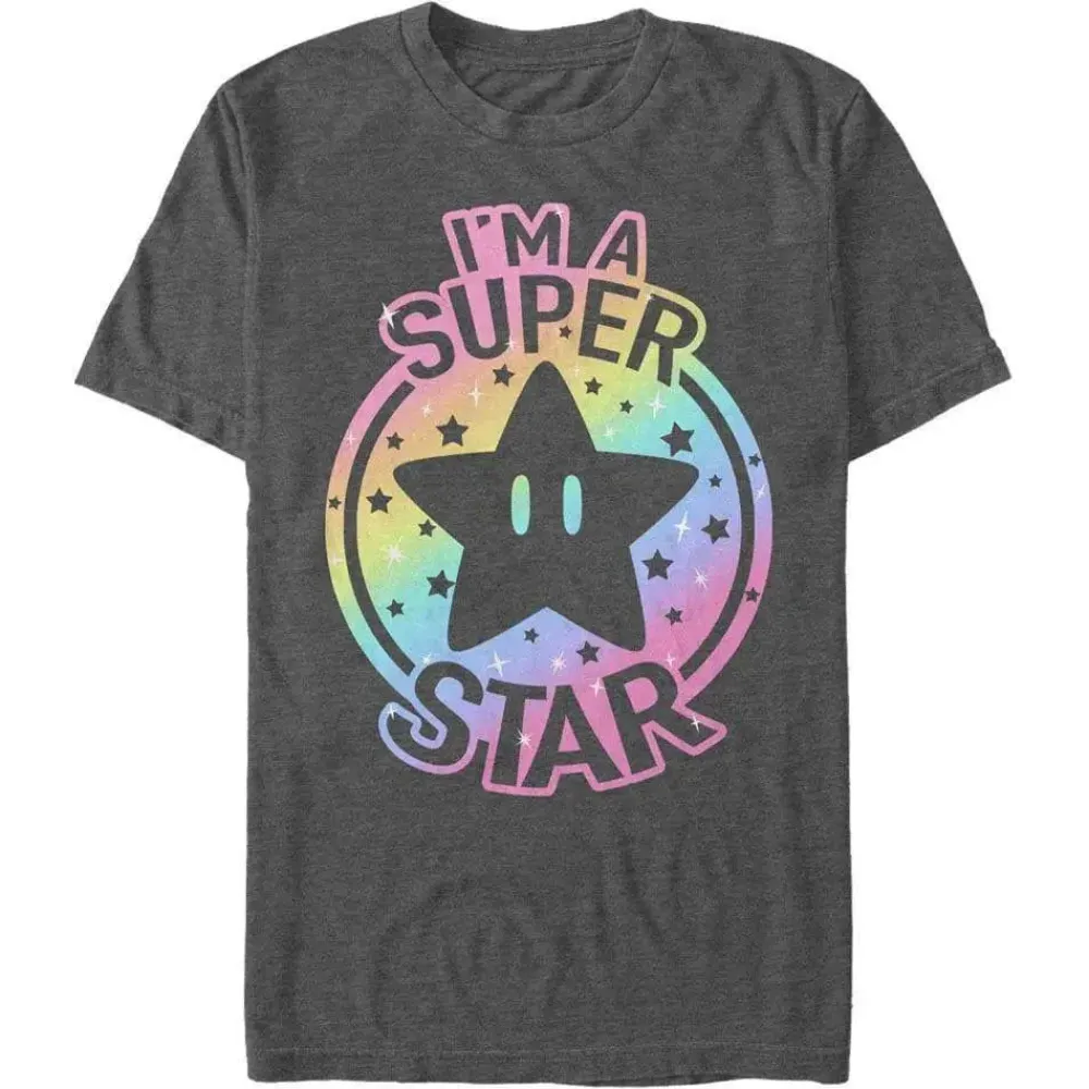 Sale Fifth Sun Super Mario Bros. - Mario Rainbow Super Star - T-Shirt