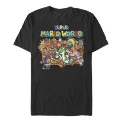 Fashion Fifth Sun Super Mario Bros. - Super Mario World Map - T-Shirt